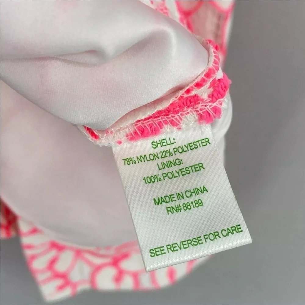 Lilly Pulitzer Hyacinth Fiesta Pink Pique Lace Above Knee Pencil Skirt Size 4 - Picture 5 of 8